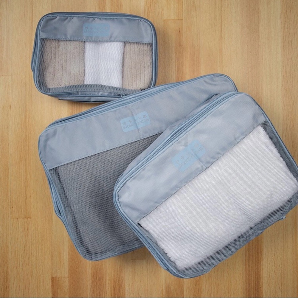 Set of 3 Blue Travel Packing Cubes